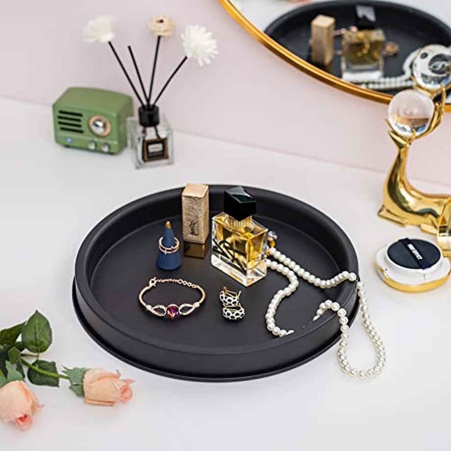 Alopini  Plateau Plateau à Bougies Décoratif Rond - Plateau à Bougies Vintage Plateau de Service 