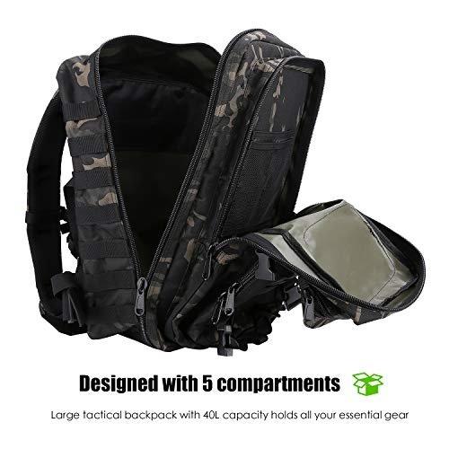 Only-bags.store Militär Taktischer Rucksack Große Kapazität 3 Tage Armee Assault Pack Bag Camoblack  