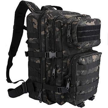 Militär Taktische Rucksack, Große Kapazität 3 Tage Armee Assault Pack Bag Go Bag Rucksack für Wandern Jagd, Trekking und Camping und andere Outdoor Aktivitäten - Camoblack