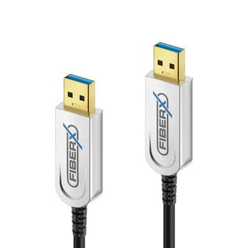 FX-I640-012 cavo USB 12 m USB 3.2 Gen 1 (3.1 Gen 1) USB A Nero, Argento