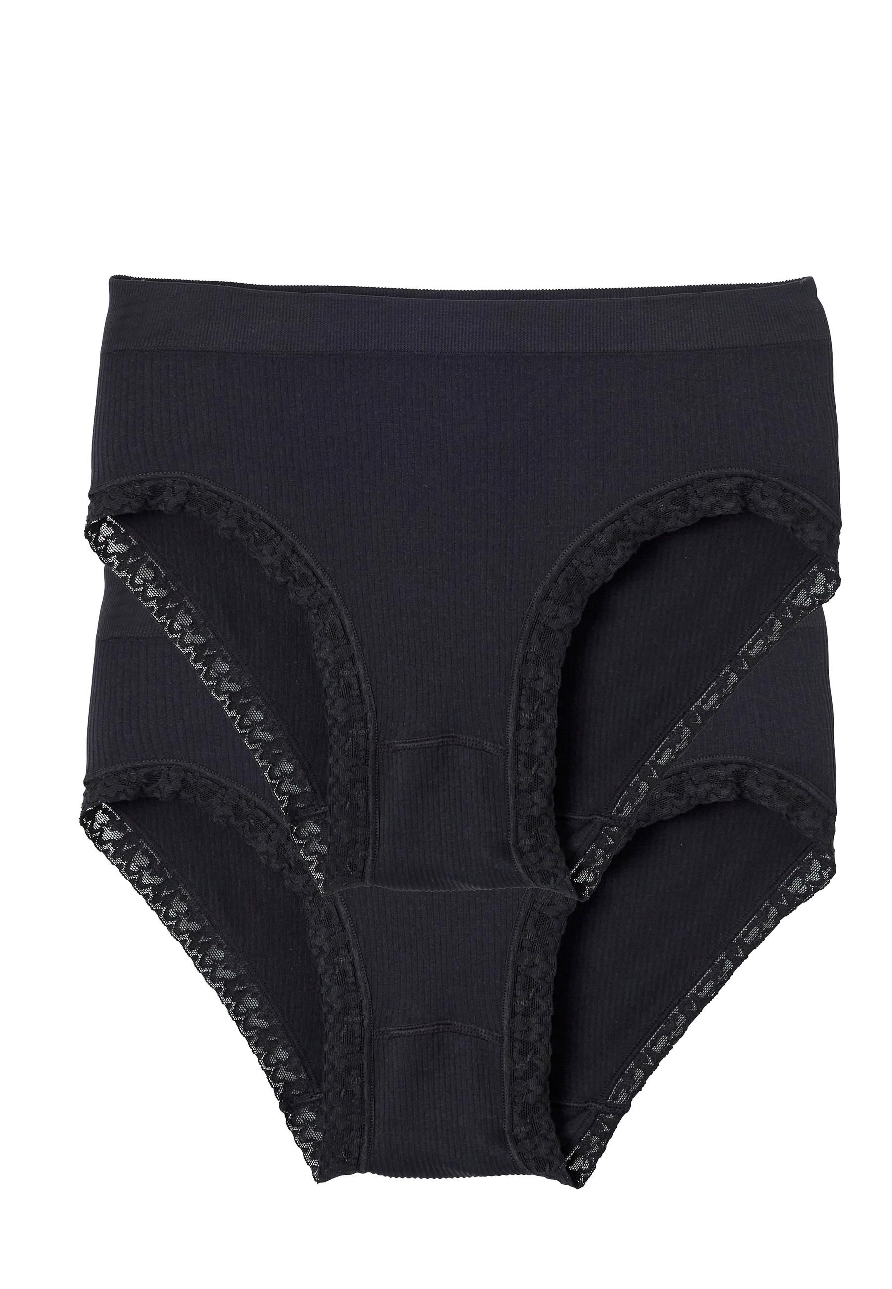 Image of 2er-packSlips,midi.DamenSchwarz46-48