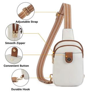 Only-bags.store Brusttasche Schulterrucksack Sling Bags Kleine Umhängetasche Umhängetasche PU-Leder Gürteltasche Stilvoll Brusttasche Schulterrucksack Sling Bags Kleine Umhängetasche Umhängetasche PU-Leder Gürteltasche Stilvoll 