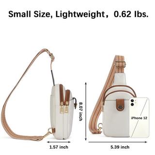 Only-bags.store Sling Bag Kleine Umhängetasche Brusttasche PU Leder  