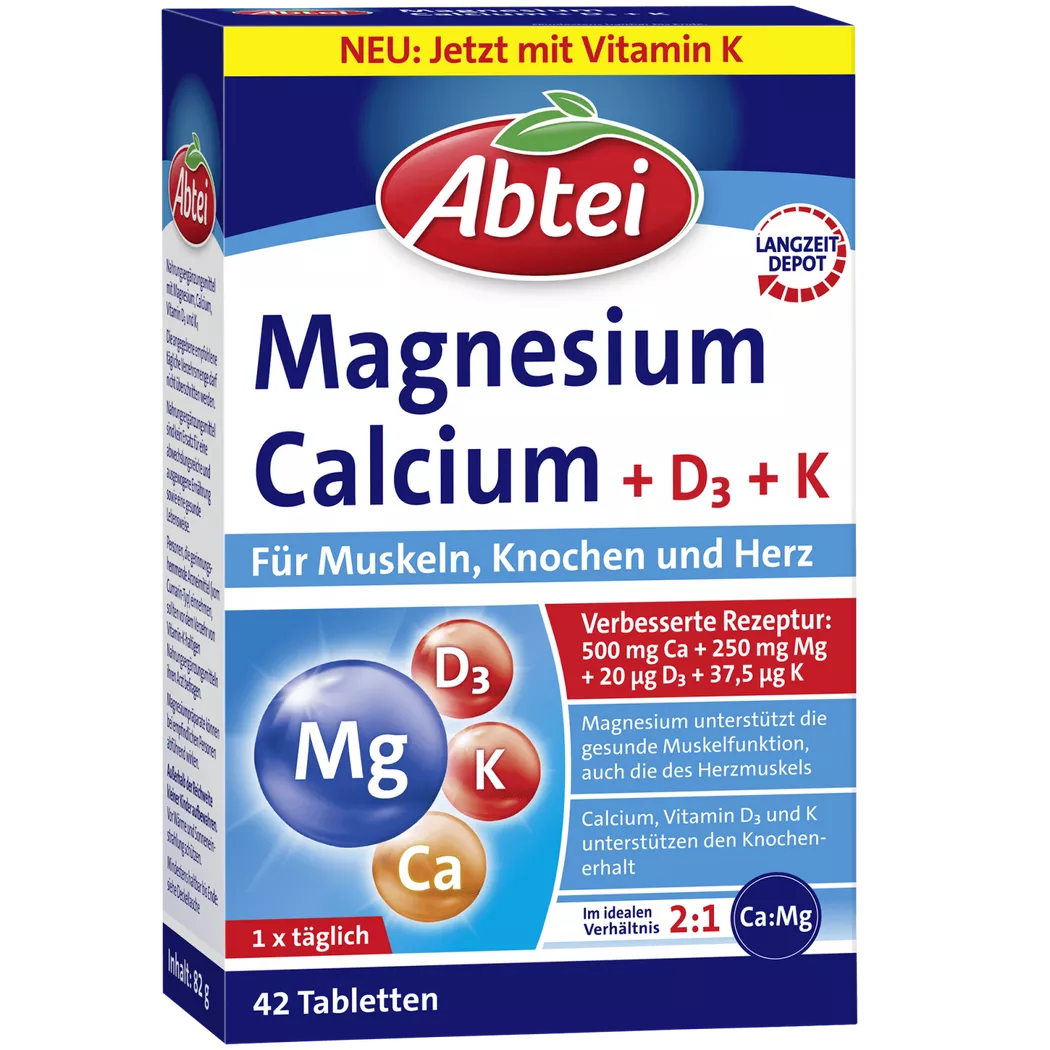 Abtei - Magnesium Calcium D3 K, 40 Stück