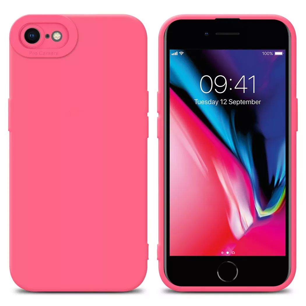 Cadorabo - Hülle für Apple iPhone 7  7S  8  SE 2020 TPU Silikon, Rot