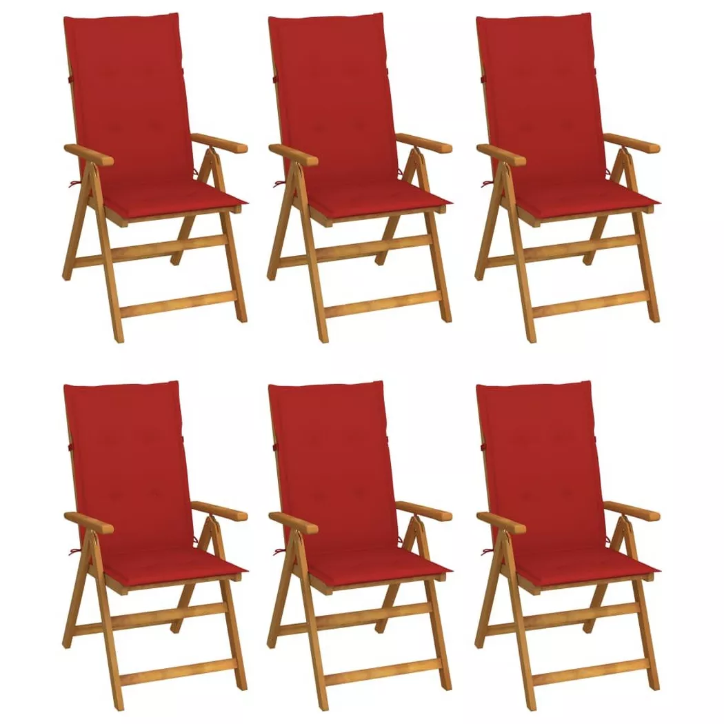 VidaXL - Gartenstuhl holz, One Size, Rot Bunt