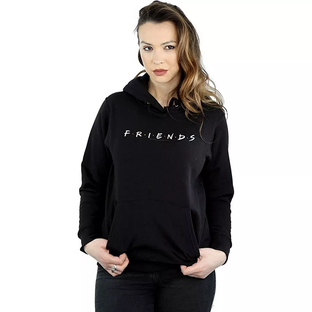 Friends - Kapuzenpullover, für Damen, Schwarz, Größe XXL