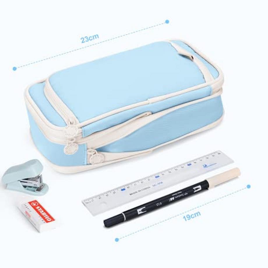 Only-bags.store Federmäppchen, Federmäppchen mit Tragegriff, Ästhetisches Federmäppchen Schulbedarf Federmäppchen Schreibwaren für Schule Büro  