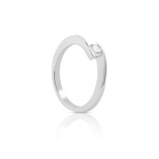 MUAU Schmuck  Solitaire Ring Diamant 0.25ct. Weissgold 750 