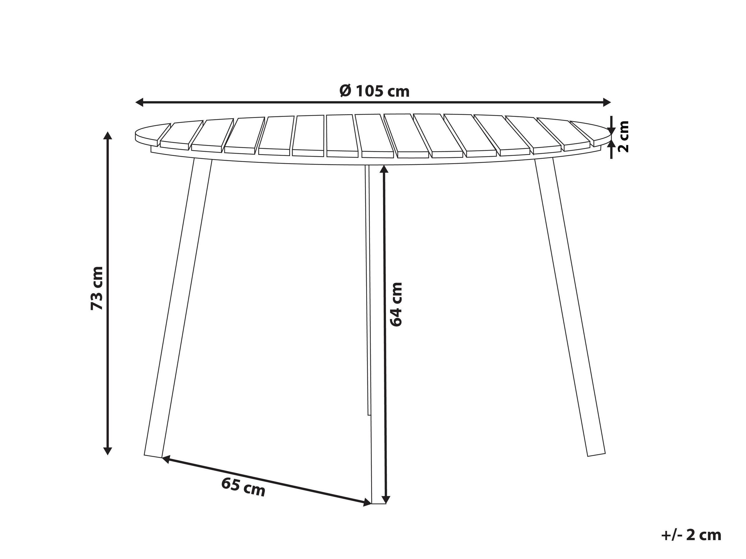 Beliani Table de jardin en Bois synthétique Moderne CAVOLI  