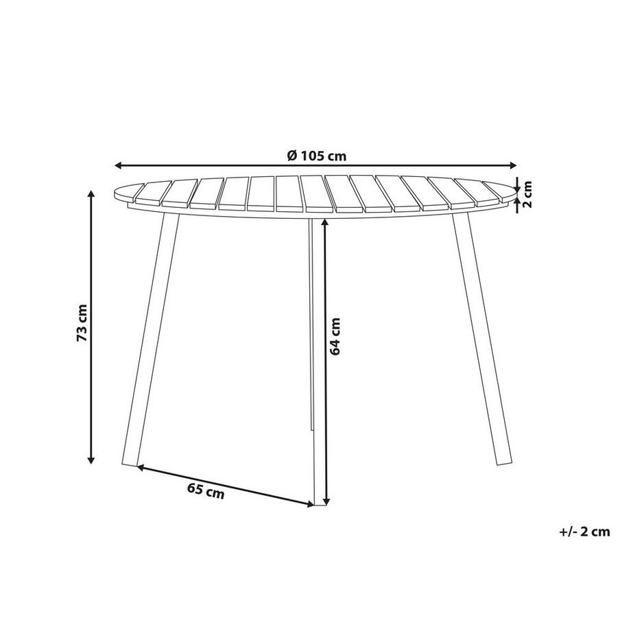 Beliani Tavolo da pranzo da giardino en Legno plastico Scandinavo CAVOLI  