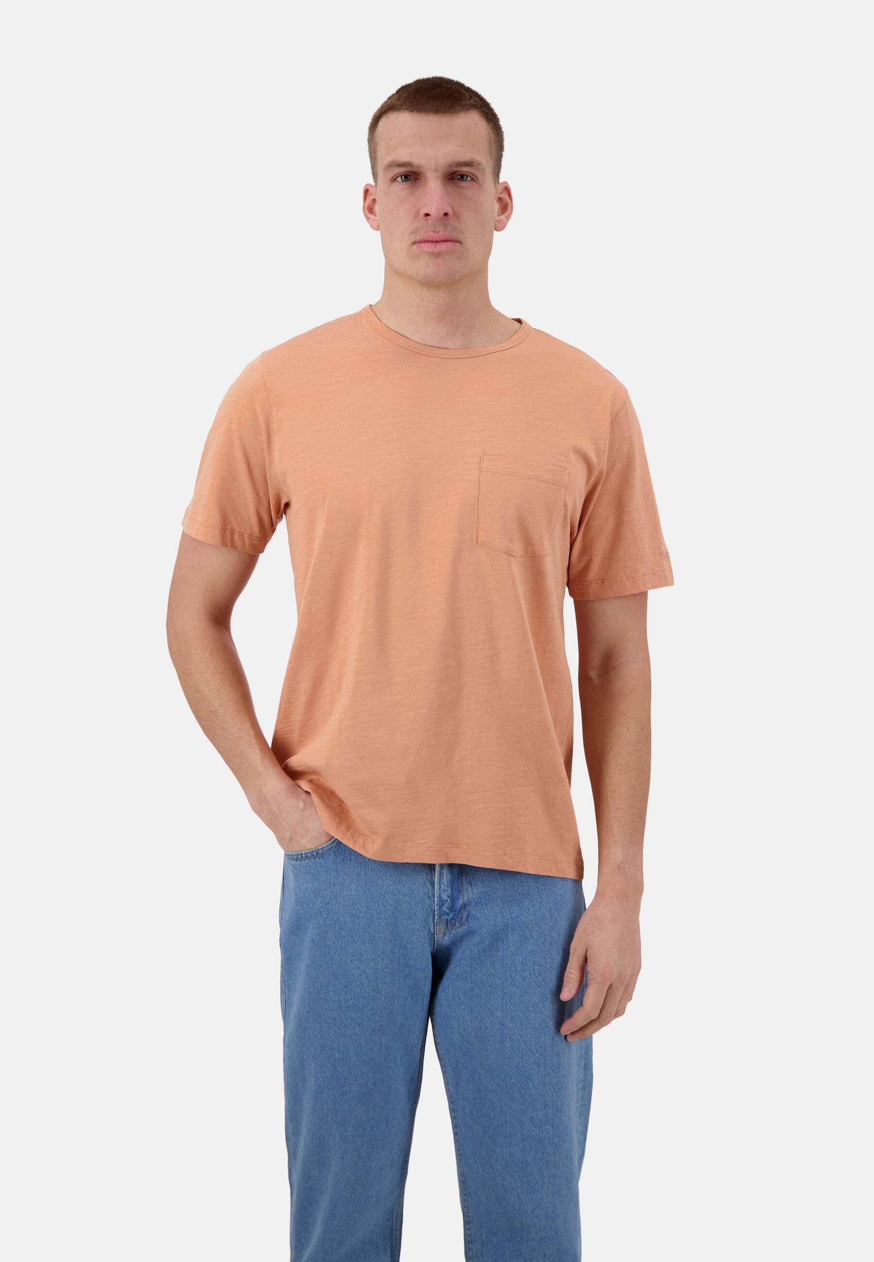 Image of T-shirts Slub Herren Orange L