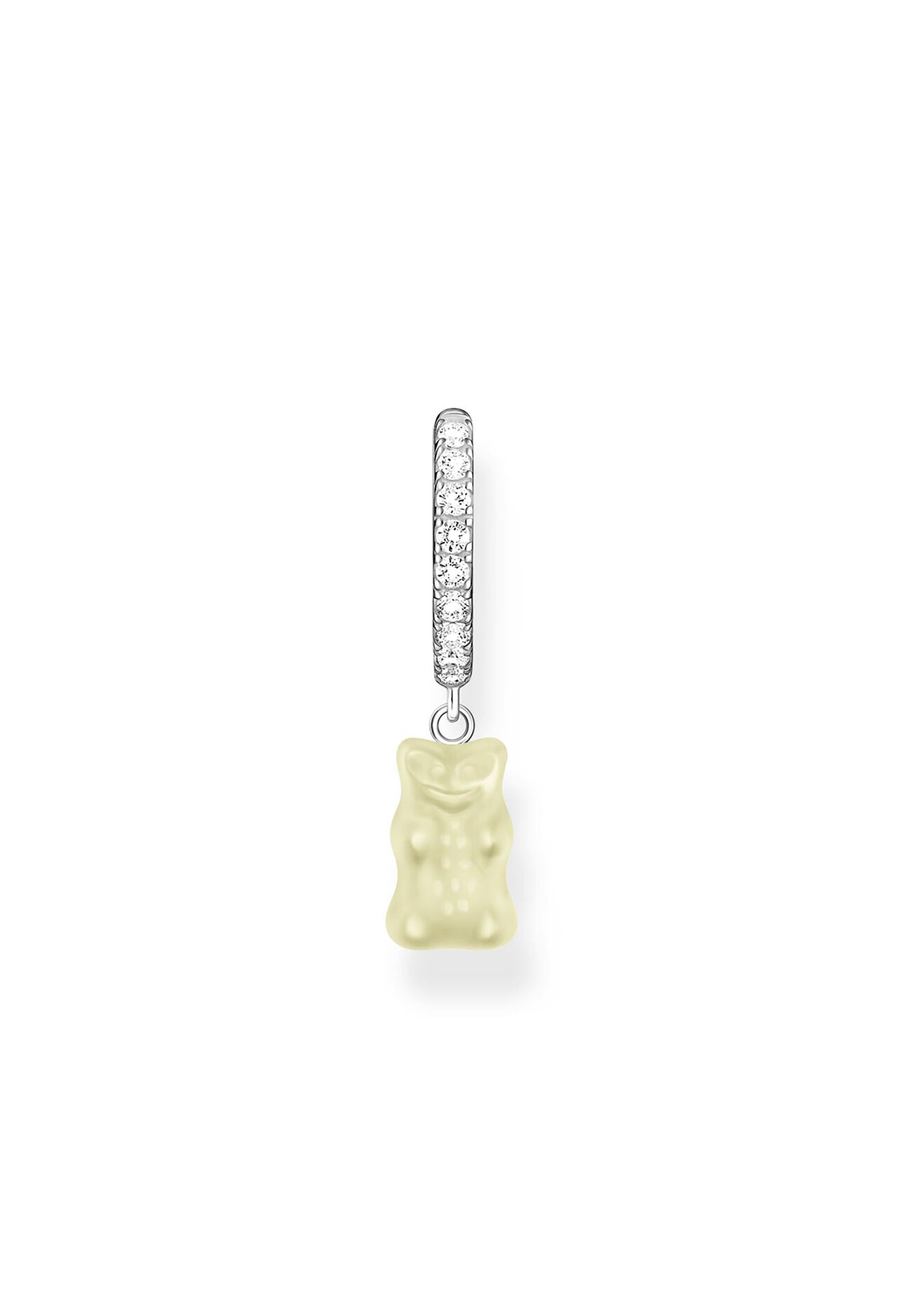 Image of Einzel Creole Haribo Weiß Goldbär Damen Silber ONE SIZE