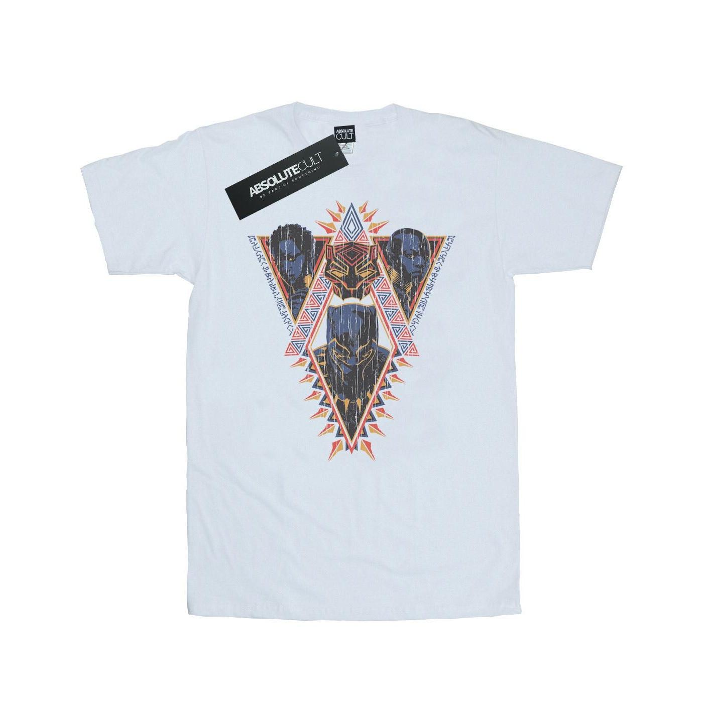 Image of Black Panther Tribal Heads Tshirt Herren Weiss XXL
