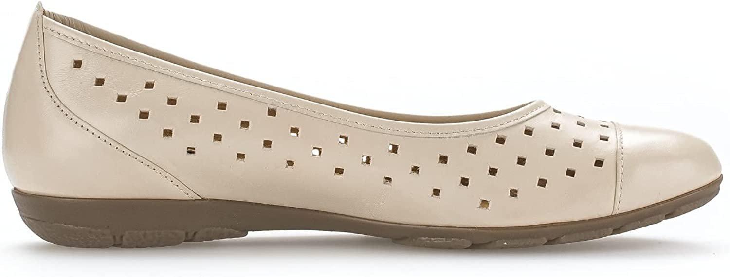 Image of - Leder Ballerina Damen Beige 36
