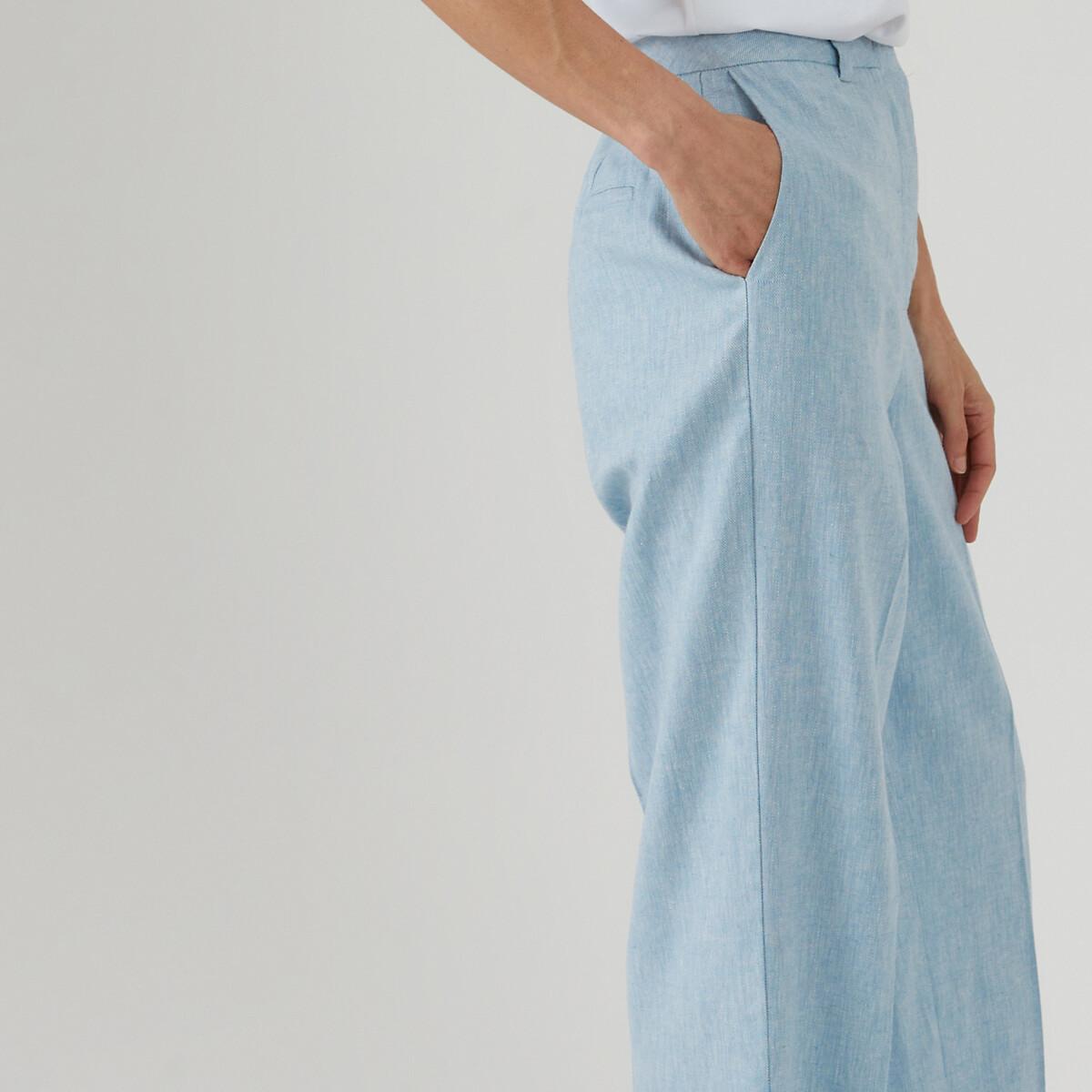 La Redoute Collections  Weite Chambray-Hose aus Leinen/Baumwolle 