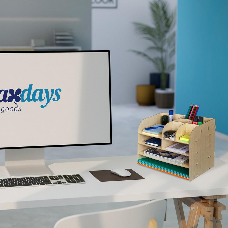 B2X Organiseur de bureau avec compartiment de rangement  