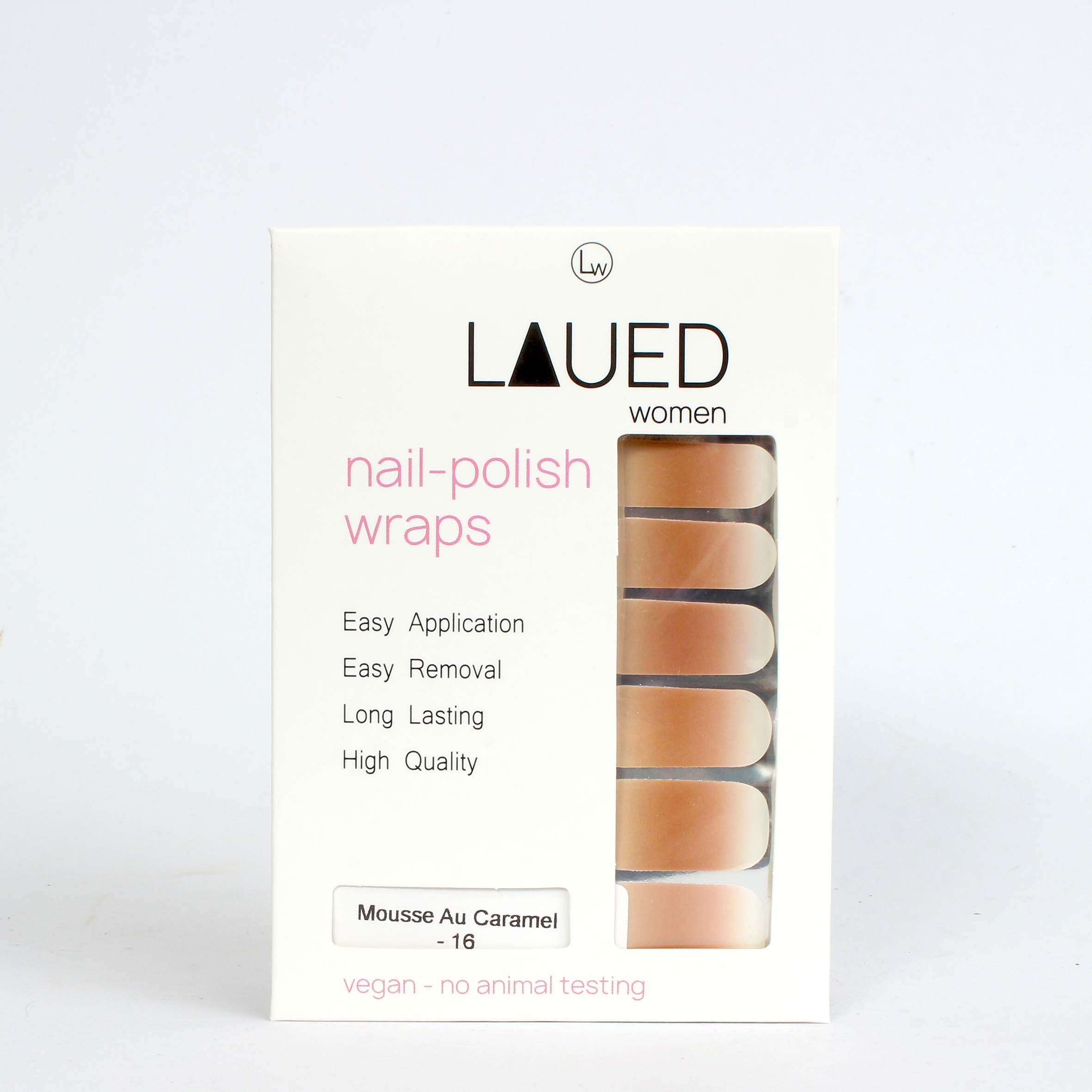 LAUED  vegane Nagelfolien solid brown Mousse Au Caramel 