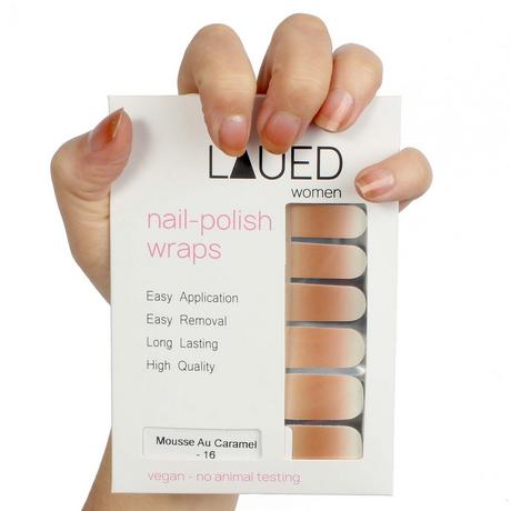 LAUED  vegane Nagelfolien solid brown Mousse Au Caramel 