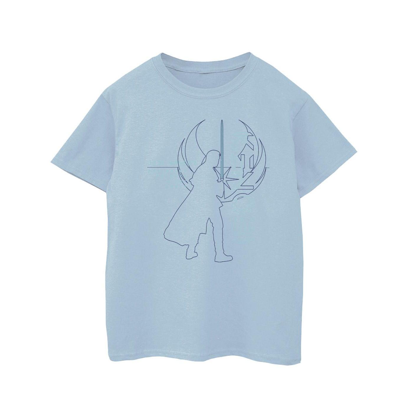 Image of Obiwan Kenobi Jedi Master Balance Tshirt Mädchen Blau 104