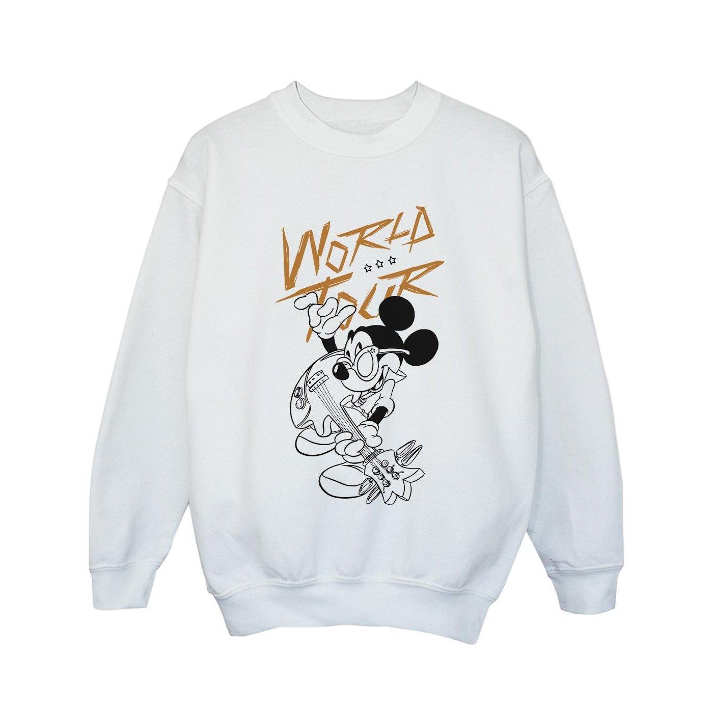 Image of Mickey Mouse World Tour Line Sweatshirt Mädchen Weiss 104