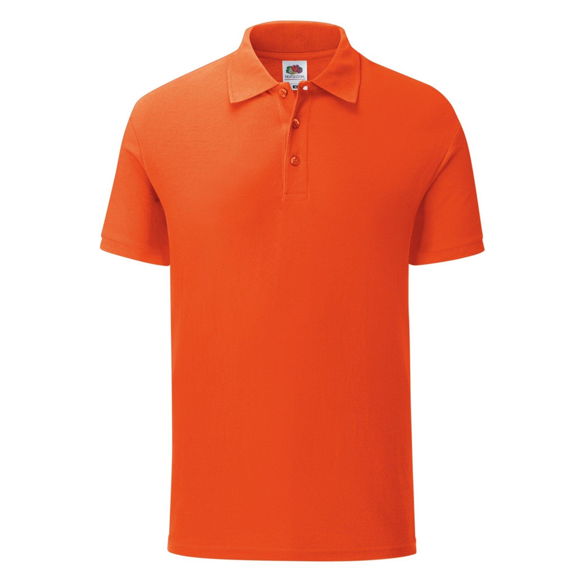 Image of Iconic Pique Polo Shirt Herren Orange L