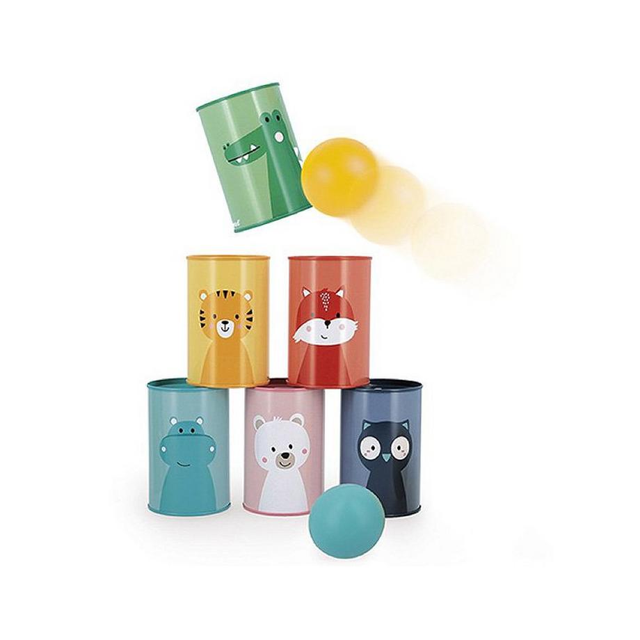 Janod  Spiele Dosenwerfen mit Tieren (8Teile) 