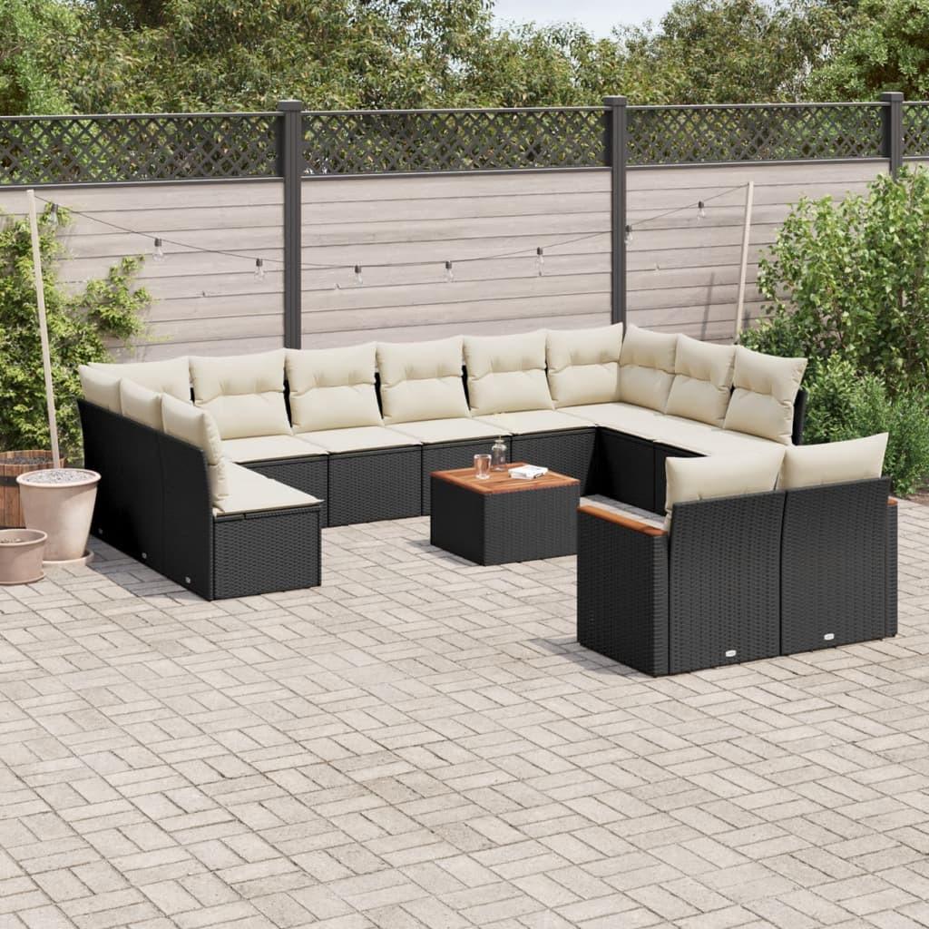 VidaXL Ensemble de canapés de jardin rotin synthétique  