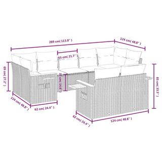 VidaXL Garten sofagarnitur poly-rattan  