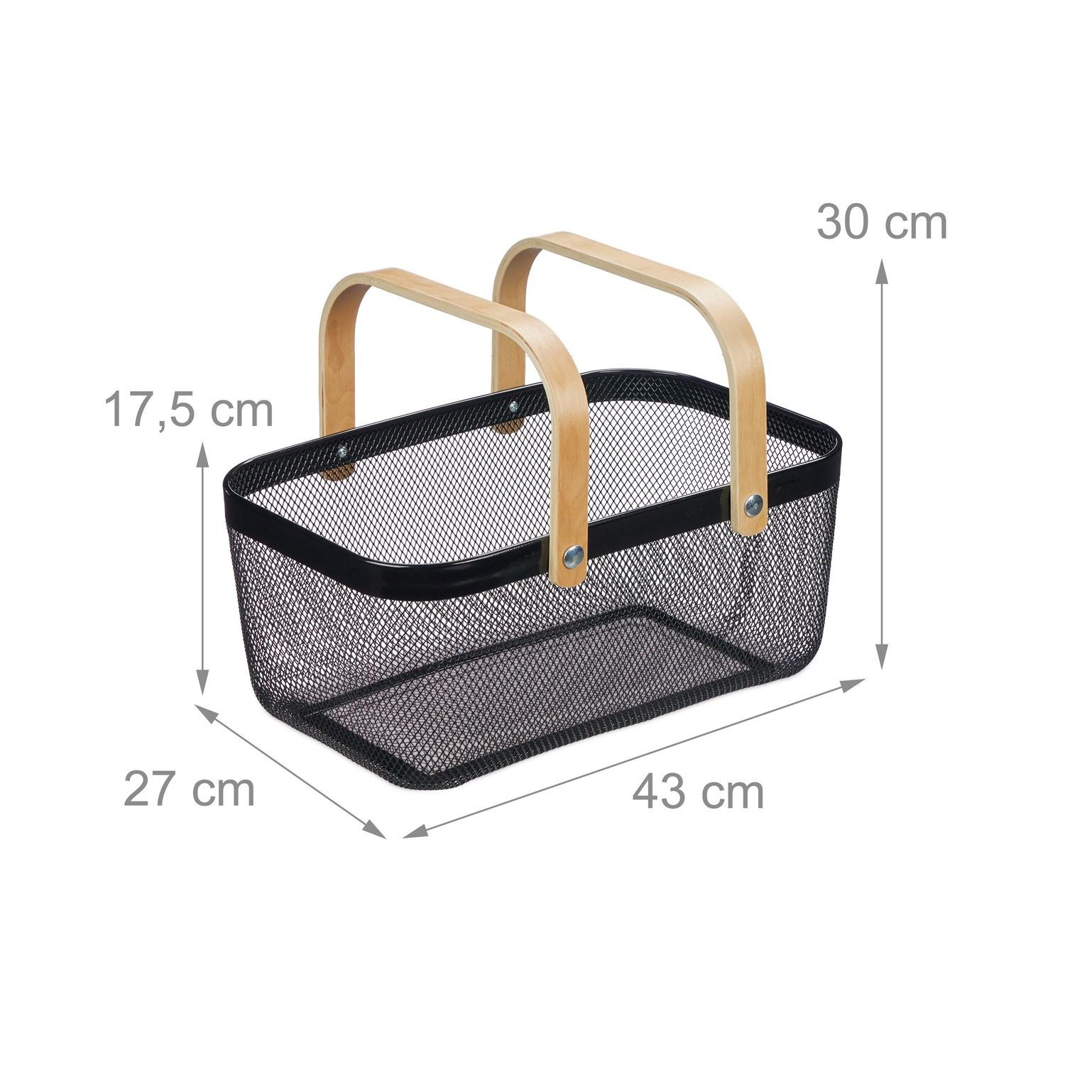 Northix Quadratischer Drahtkorb mit Griff  