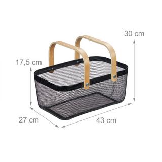 Northix Quadratischer Drahtkorb mit Griff  