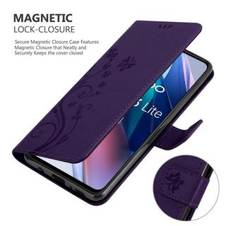 Cadorabo  Housse compatible avec Oppo FIND X3 LITE - Coque de protection au design floral avec fermeture magnétique, fonction de support et emplacements pour cartes 