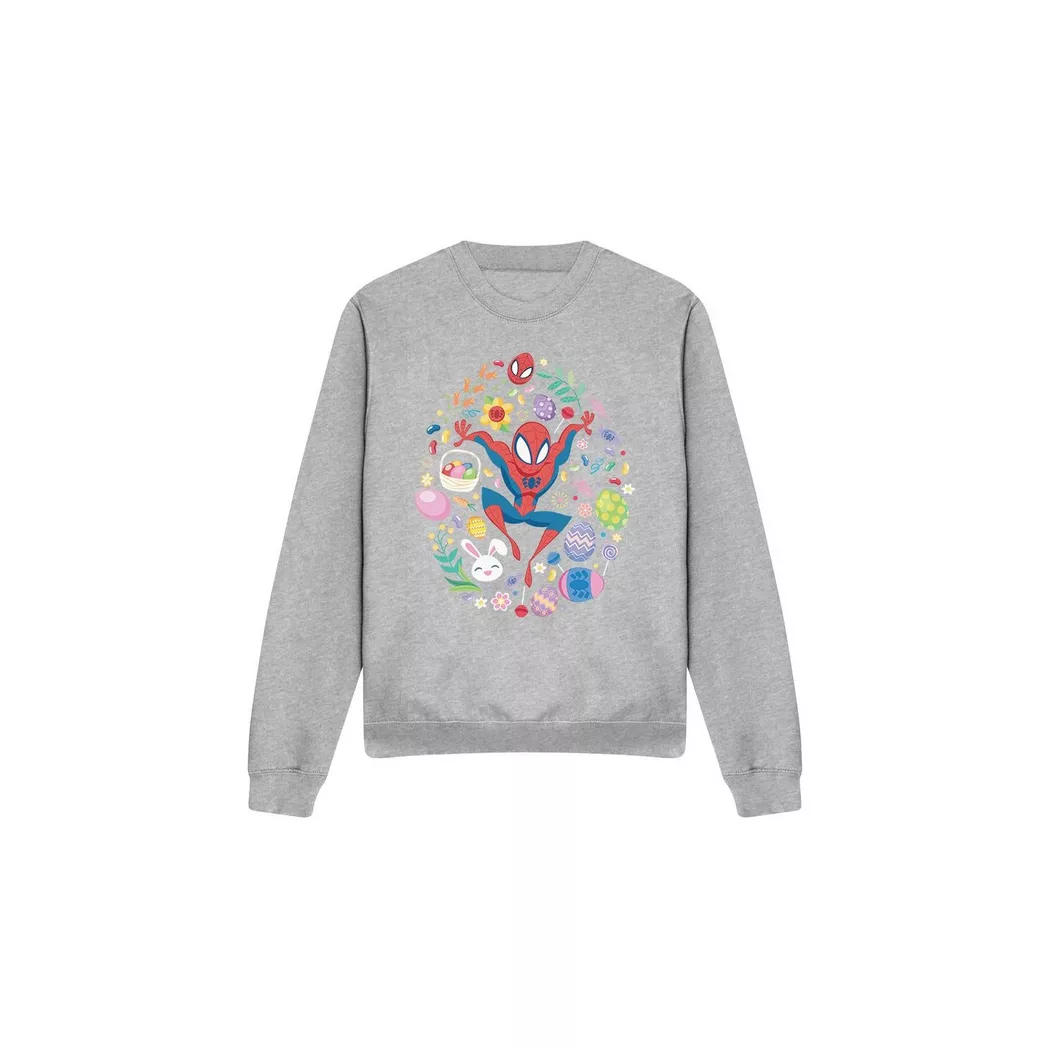 SPIDERMAN - Sweatshirt, per uomo, Grigio siderale, Größe L