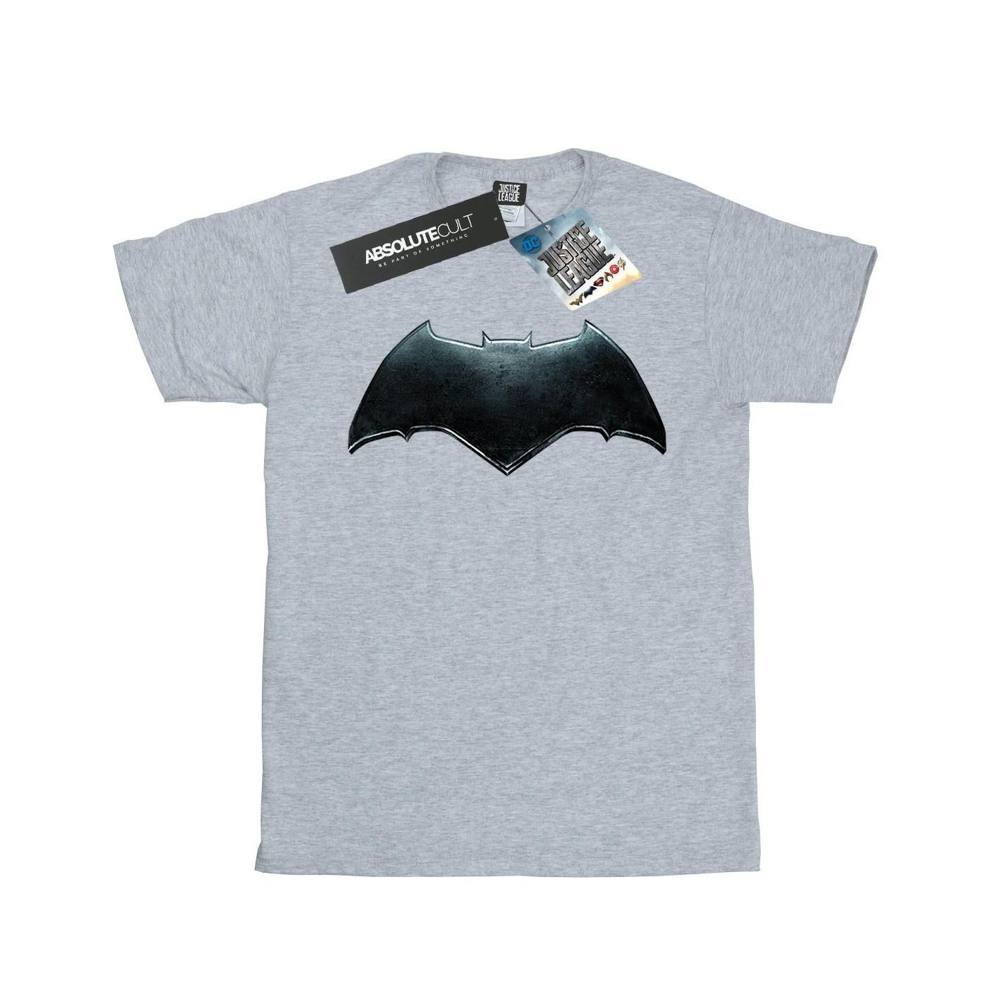 Image of Justice League Movie Batman Emblem Tshirt Damen Grau XL