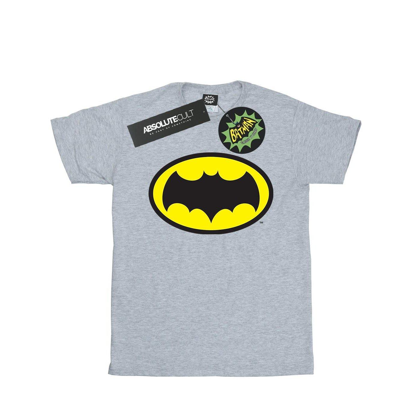 Image of Batman Tv Series Logo Tshirt Herren Grau M