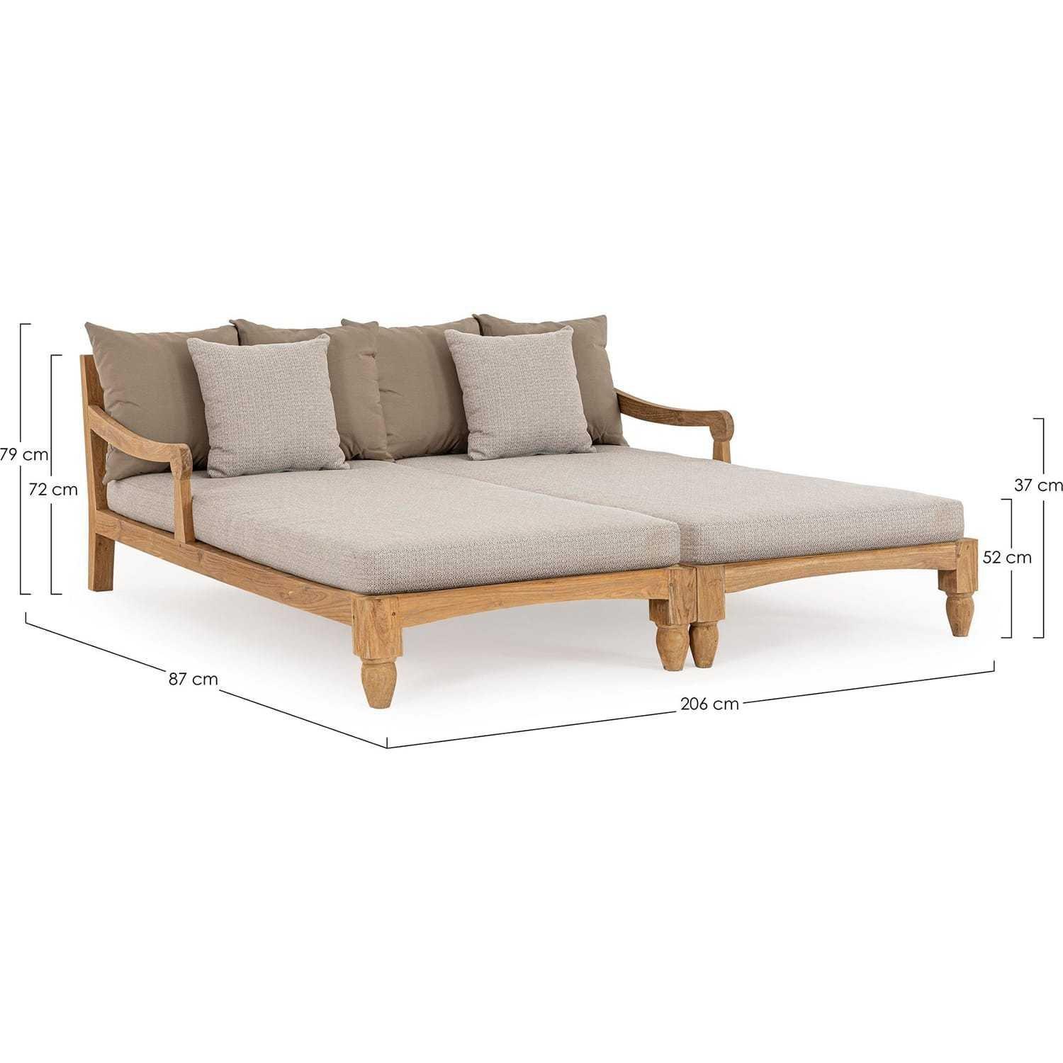 mutoni Daybed Bali naturel (lot de 2)  