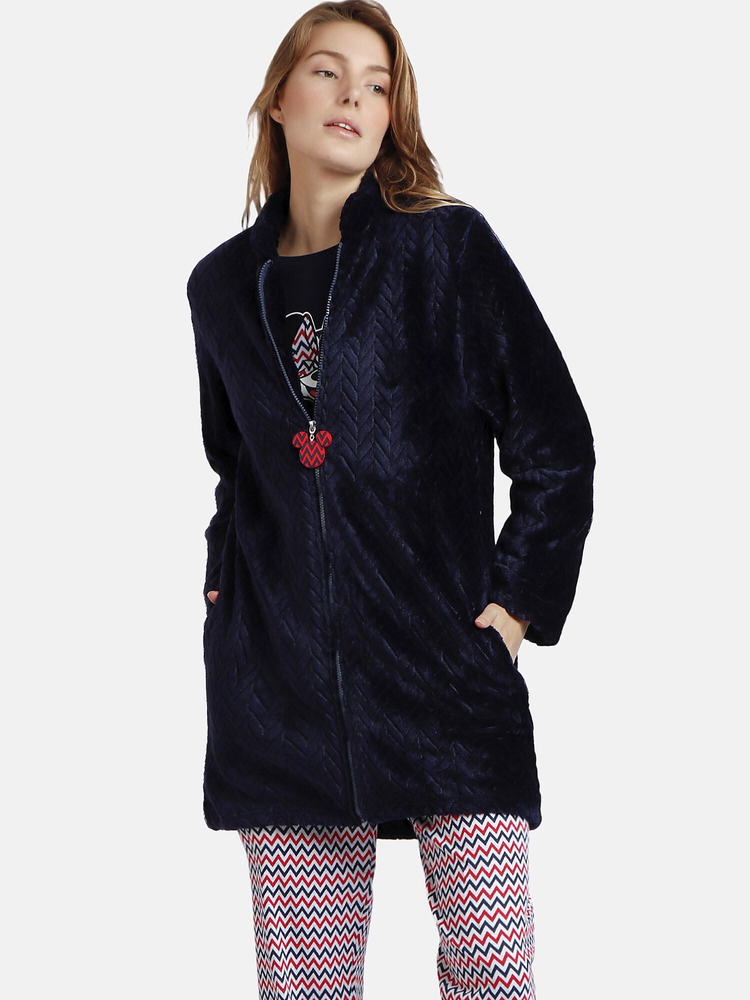 Image of Hausjacke Zigzag Minnie Disney Damen Königsblau XL