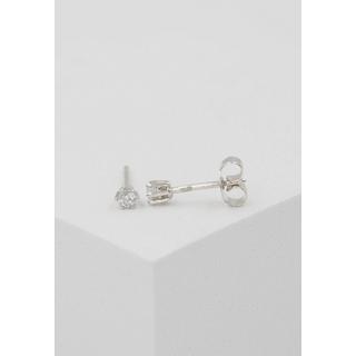 MUAU Schmuck  Clous d'oreilles solitaires 6 poignées en or blanc 750 diamants 0,10ct. 4mm 