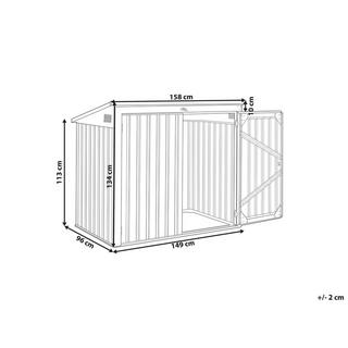 Beliani Abri de jardin en Acier MOENA  