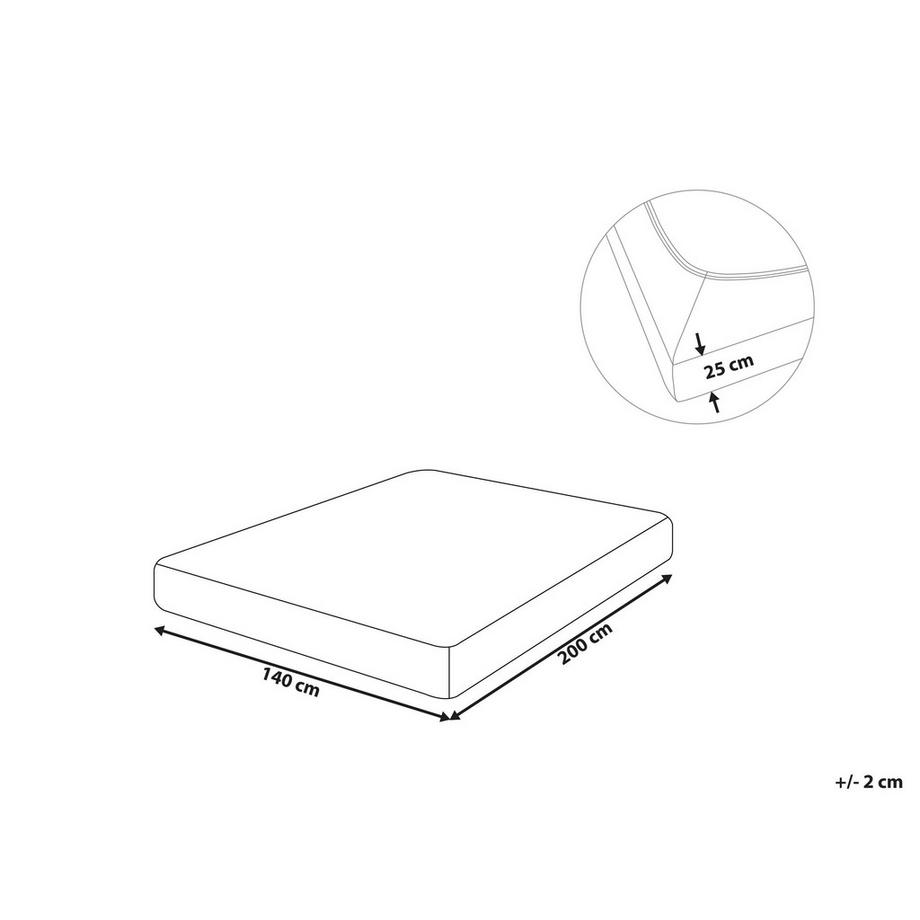 Beliani Drap Housse Coton Classique HOFUF  