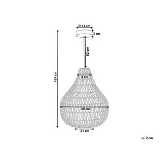 Beliani Lampadario en Corda di carta Boho MOLOPO  