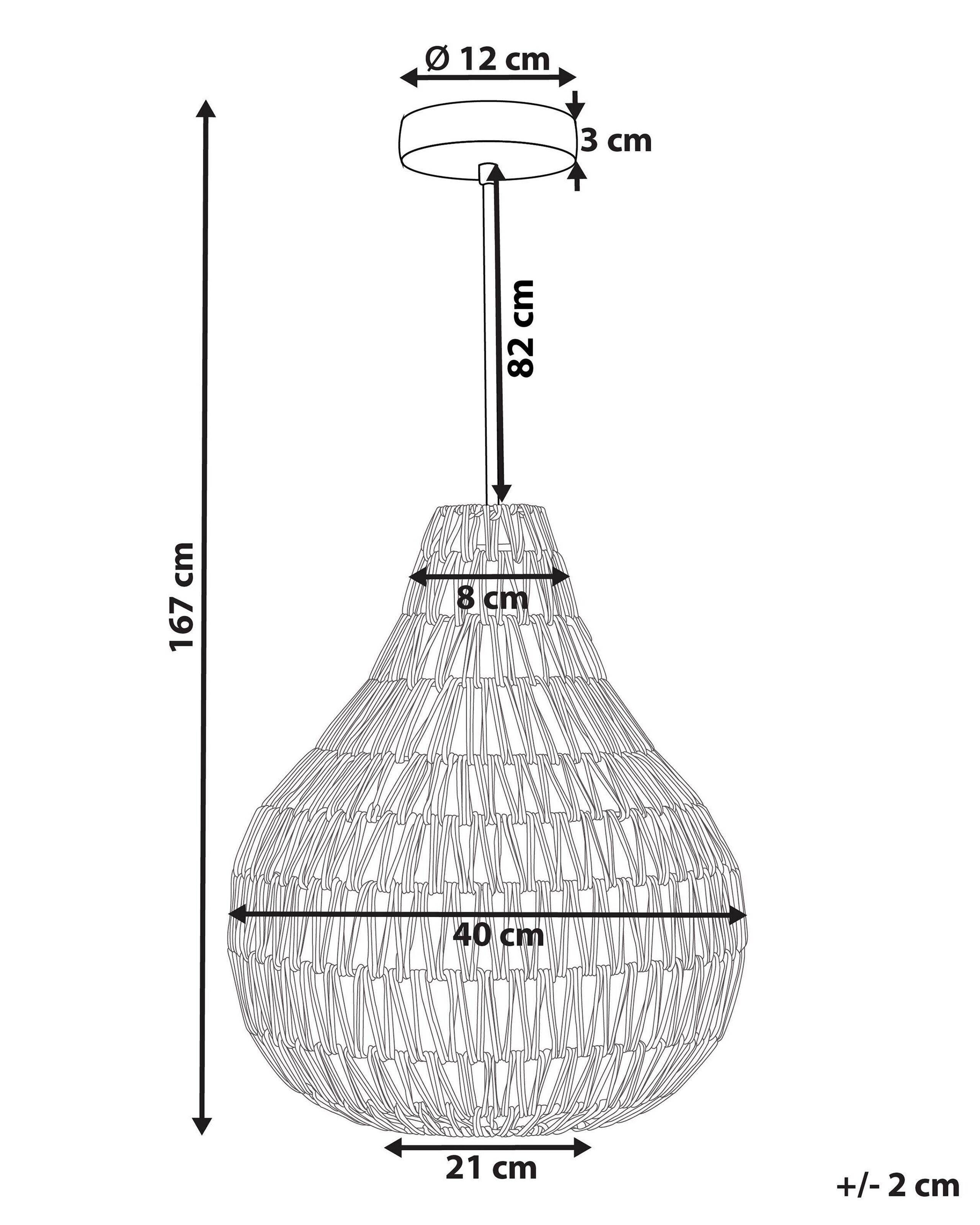 Beliani Lampe suspension en Corde en papier Boho MOLOPO  