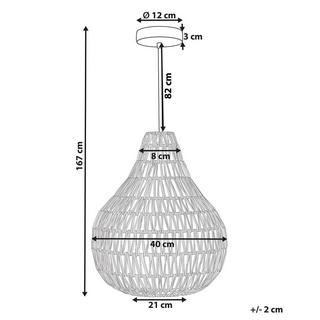 Beliani Lampe suspension en Corde en papier Boho MOLOPO  