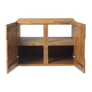 Vente-unique Waschbeckenunterschrank hängend mit Einzelwaschbecken - Teakholz - 80 x 55 cm - SAWAN  