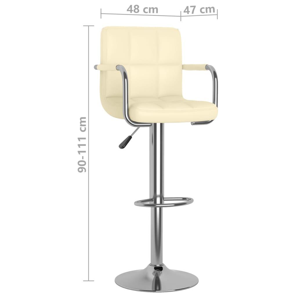 VidaXL Tabouret de bar cuir artificiel  