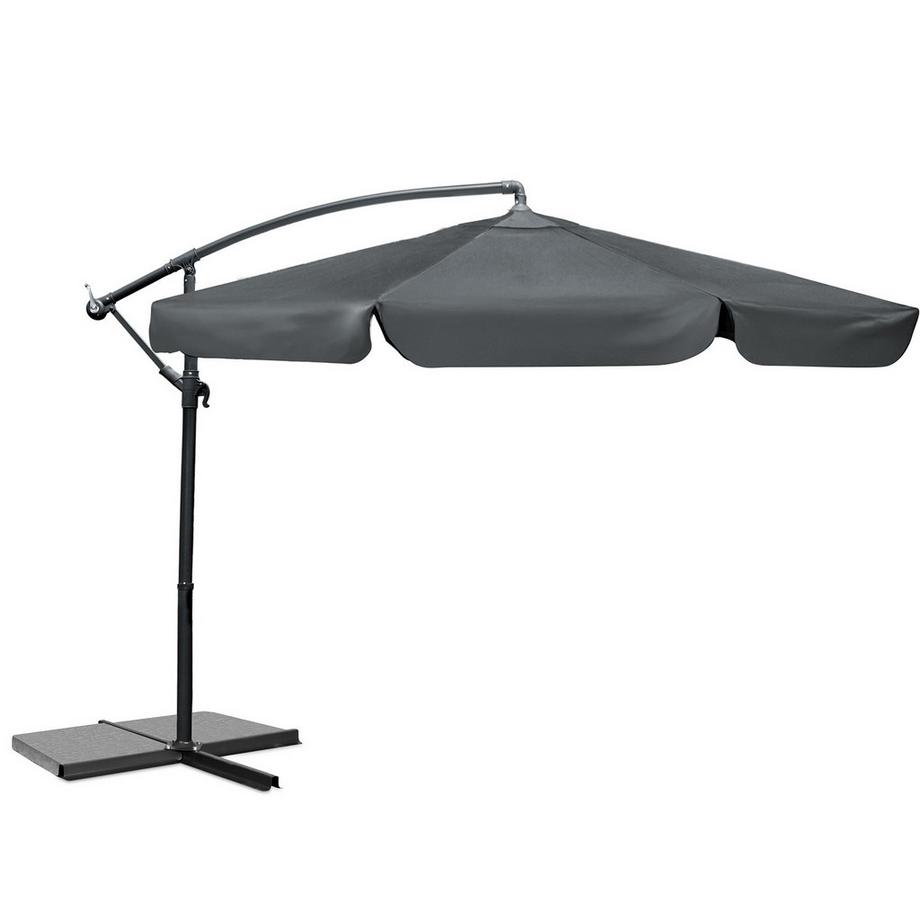 B2X Ombrellone da giardino pieghevole 8 segmenti 350 cm con copertura Plonos PL-881  