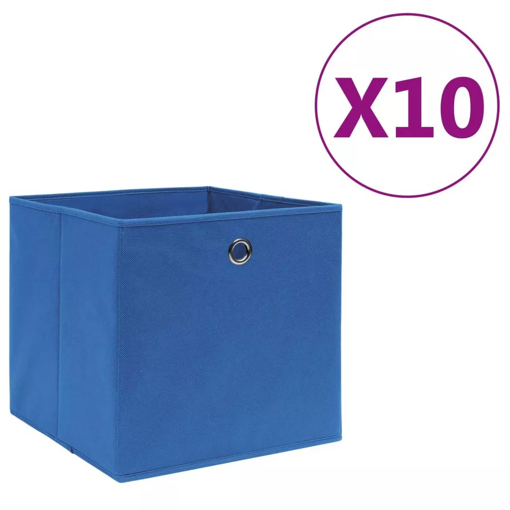 VidaXL - Boîte de rangement tissu, One Size, Bleu