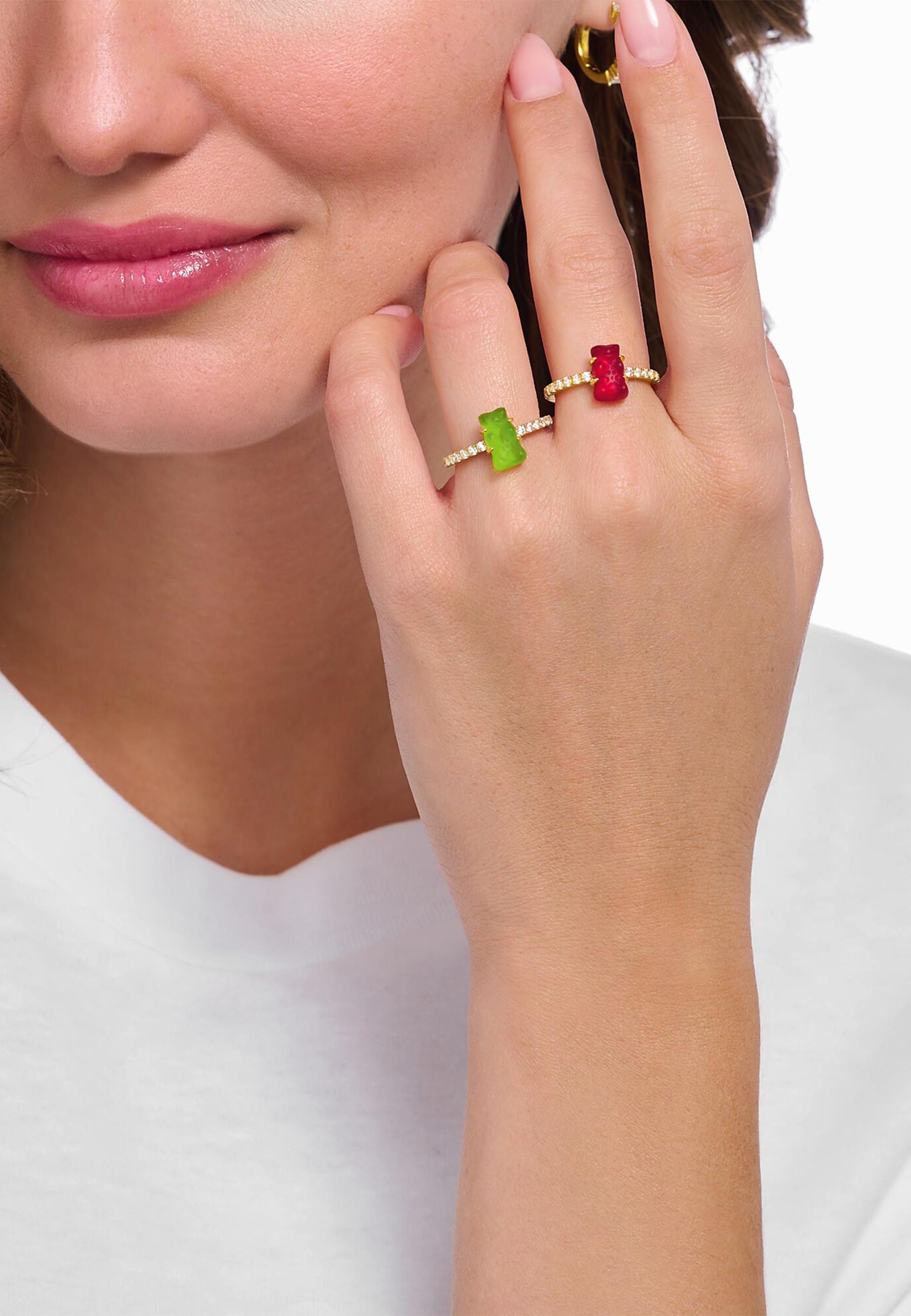 Thomas Sabo  Bague HARIBO Ours d'or Rouge 