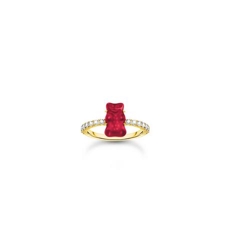 Thomas Sabo  Bague HARIBO Ours d'or Rouge 