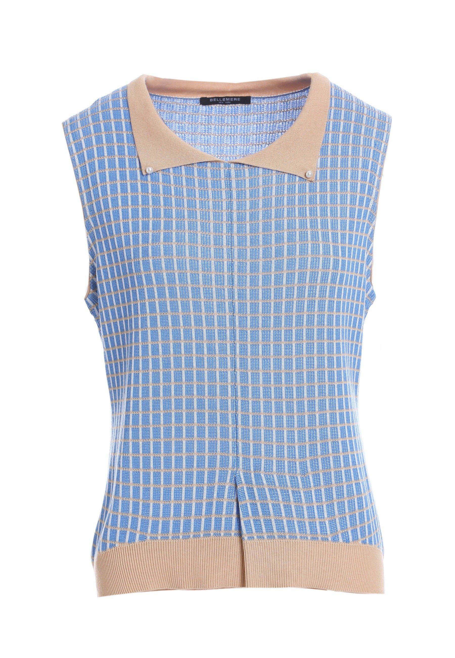 Image of Poloweste Aus Tencel-tweed Damen Blau M